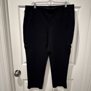 Chicos Black Side Slit Ankle Length Rayon Blend Stretch Women’s Size 2.5 (L -14)